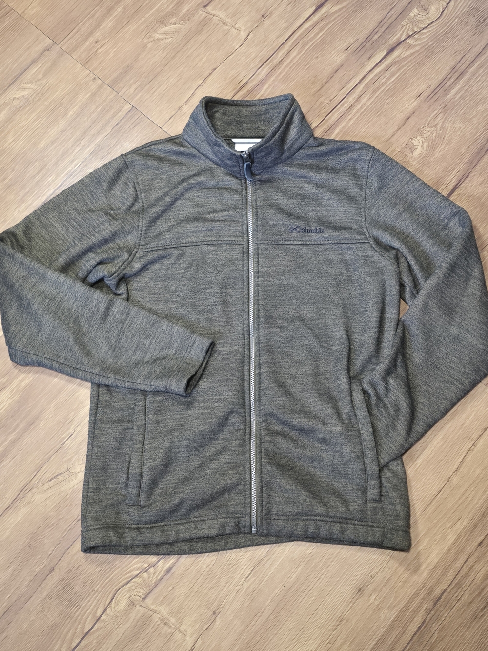 Columbia Men's Full-Zip Heathered Gray Sweater Jacket Size Medium